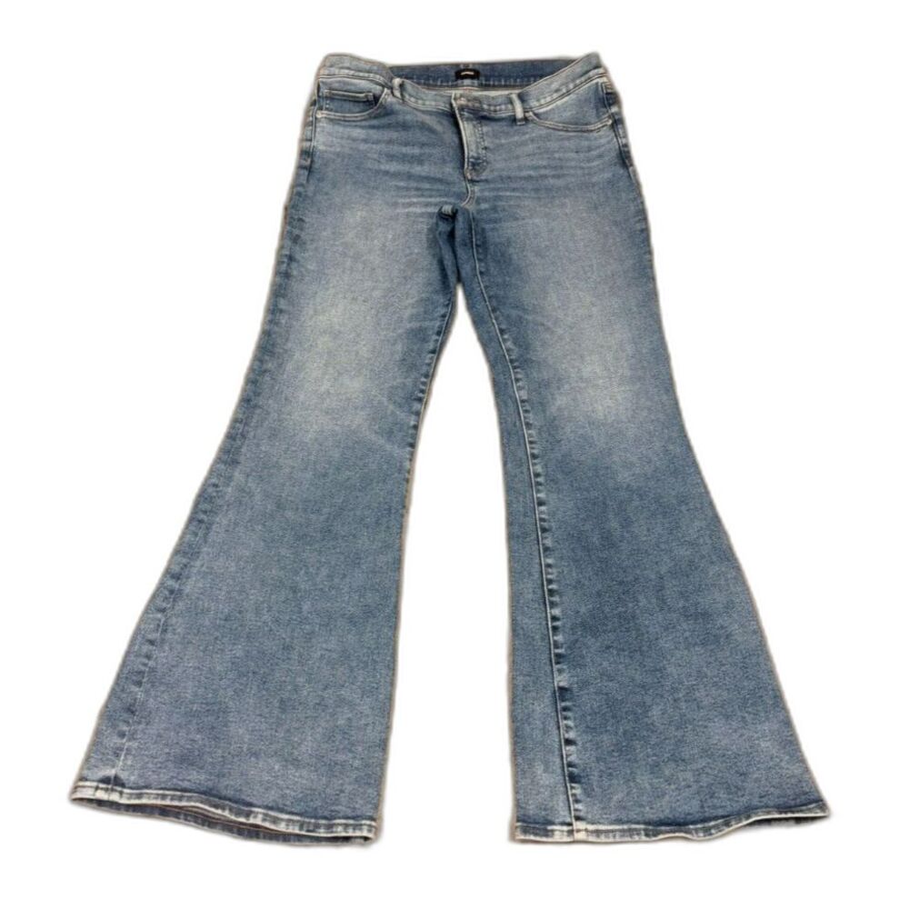Express ’70s Flare Mid Rise Light Wash Jeans Size 12R
